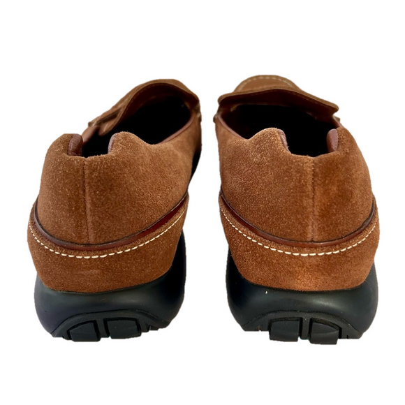 Cole Haan Drivers Brown Size 10 Loafers Suede Leather Waterproof NikeAir - Picture 8 of 15